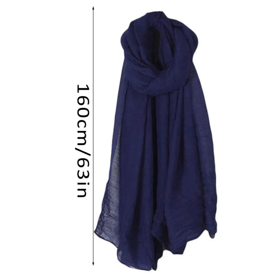 Vintage Cotton Linen Scarf 16 Timeless Shades